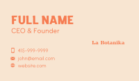 Funky Serif Hipster Brand Business Card Image Preview