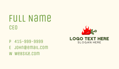 Flame Chili Knife Business Card Image Preview