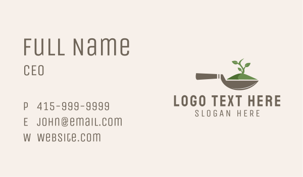 Shovel Gardening Tool  Business Card Design Image Preview