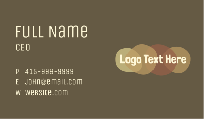 Sepia Swatch Craft Wordmark Business Card