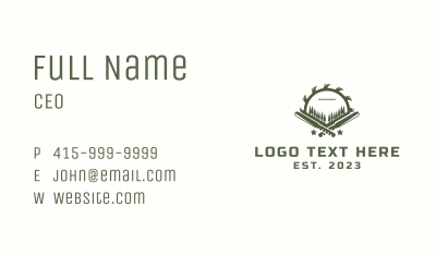 Pine Trees Wood Cutting Business Card Image Preview