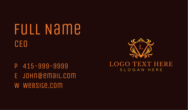  Luxury Crown Crest  Business Card Design Image Preview
