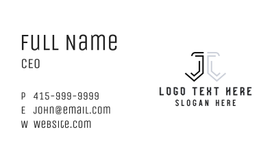 Corporate Legal Firm Letter J Business Card Image Preview