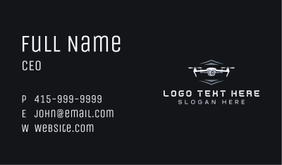 Drone Propeller Surveillance Business Card Image Preview