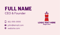 Simple Red Dress Business Card Design