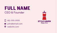 Simple Red Dress Business Card Image Preview