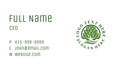 Organic Leaves Farm Business Card Image Preview