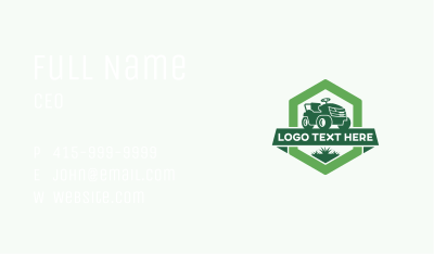 Lawn Mower Gardener Business Card Image Preview