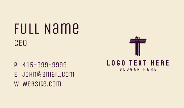 Electric Post Letter T Business Card Design Image Preview