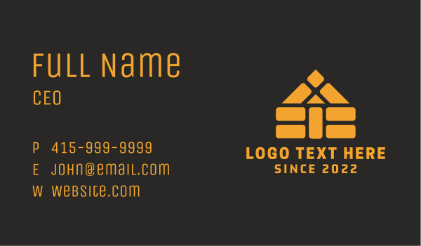 Masonry Brick House Business Card Design Image Preview