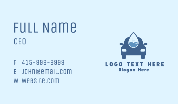 Car Wash Water Droplet Business Card Design Image Preview