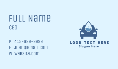 Car Wash Water Droplet Business Card Image Preview