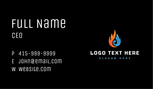 Ice Crystal Flame  Business Card Design Image Preview