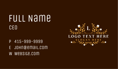 Luxury Floral Florist Business Card Image Preview