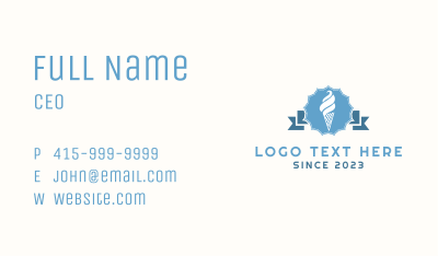 Ice Cream Emblem  Business Card Image Preview