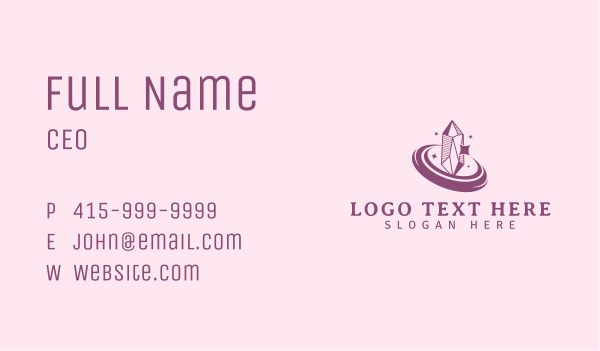 Shining Crystal Jewelry Business Card Design Image Preview