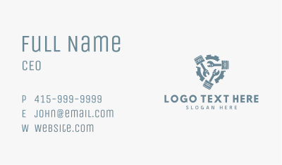 Wrench Gear Tool Business Card Image Preview