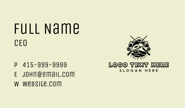 Fishing Rod Fisherman Business Card Design Image Preview