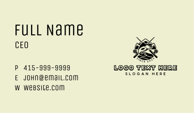 Fishing Rod Fisherman Business Card Image Preview