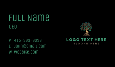 Wellness Tree Woman Business Card Image Preview