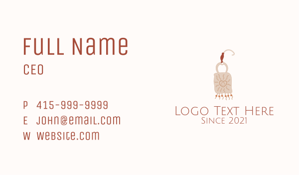 Boho Love Earring  Business Card Design Image Preview