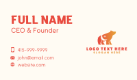 Orange Moon Bear  Business Card Design