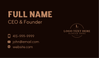 Brown Vintage Letter  Business Card Image Preview