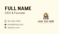 Woman Coffee Cafeteria Business Card Preview