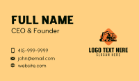 Construction Excavator Machine  Business Card Design