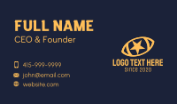 Yellow Star Football Ball Business Card Image Preview