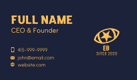 Yellow Star Football Ball Business Card Image Preview