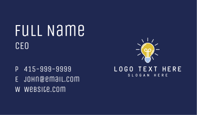 Light Bulb Idea Business Card Image Preview