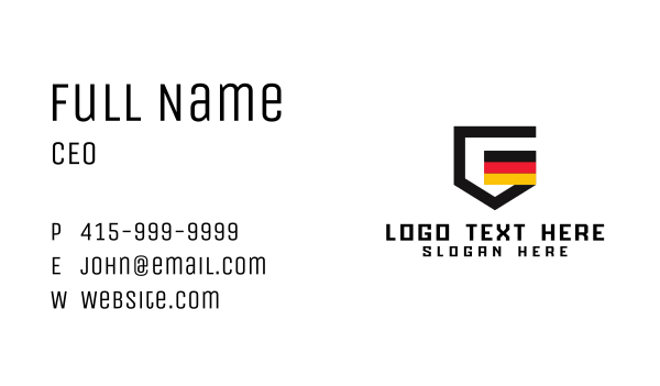 German Letter G Emblem  Business Card Design Image Preview