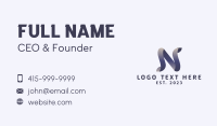 Web Developer Letter N  Business Card Design