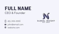 Web Developer Letter N  Business Card Design