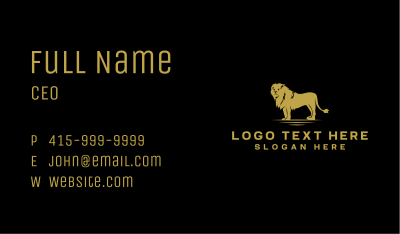 Luxury Lion Deluxe Business Card Image Preview