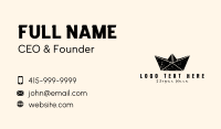 Black Rustic Paper Boat Business Card Preview