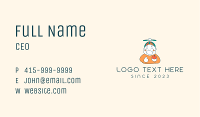 Smiling Kid Mascot Business Card Image Preview