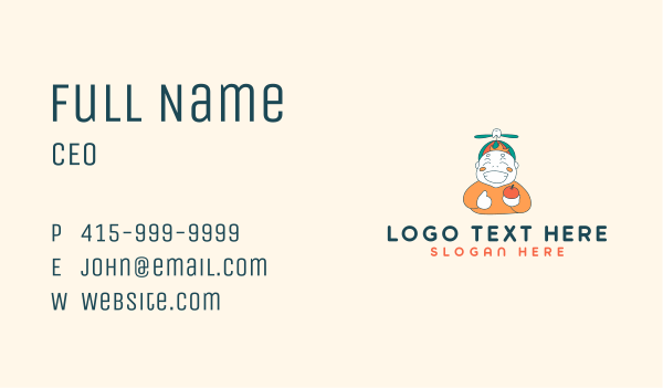 Smiling Kid Mascot Business Card Design Image Preview