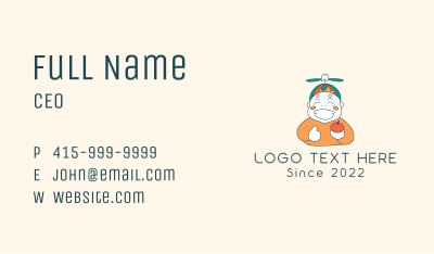Smiling Kid Mascot Business Card