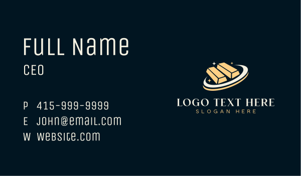 Gold Bar Investing Business Card Design Image Preview