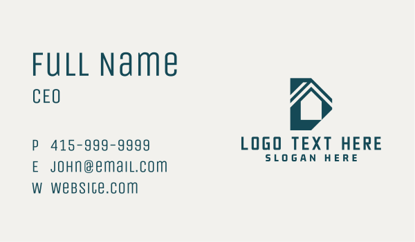 House Property Letter D Business Card Design Image Preview