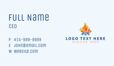 Fire Ice Element Business Card Image Preview