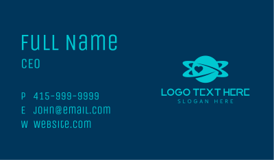 Loop Planet Heart Business Card Image Preview