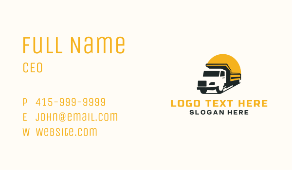 Trailer Truck Vehicle Business Card Design Image Preview
