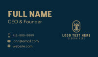 Star Column Emblem  Business Card Image Preview