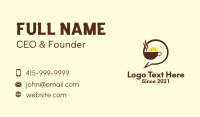 Lemon Tea Chat  Business Card Design