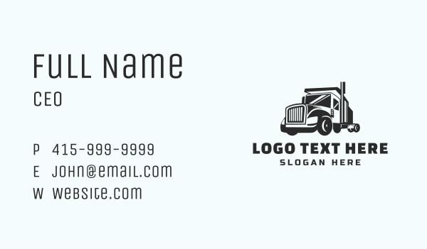 Trailer Truck Logistics Business Card Design Image Preview