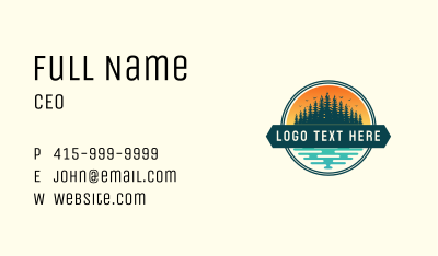 Forest Lake Sunrise Business Card Image Preview