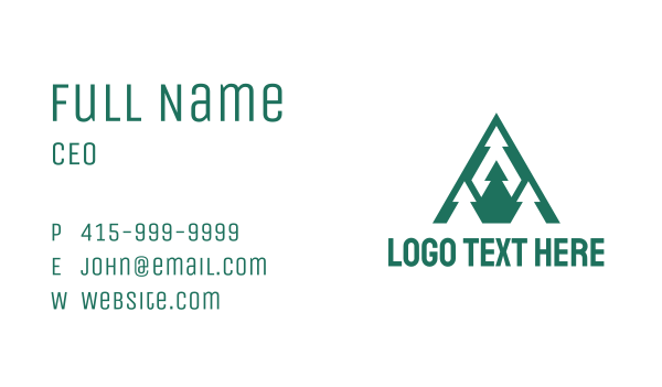 Mountain Peak Forest  Business Card Design Image Preview